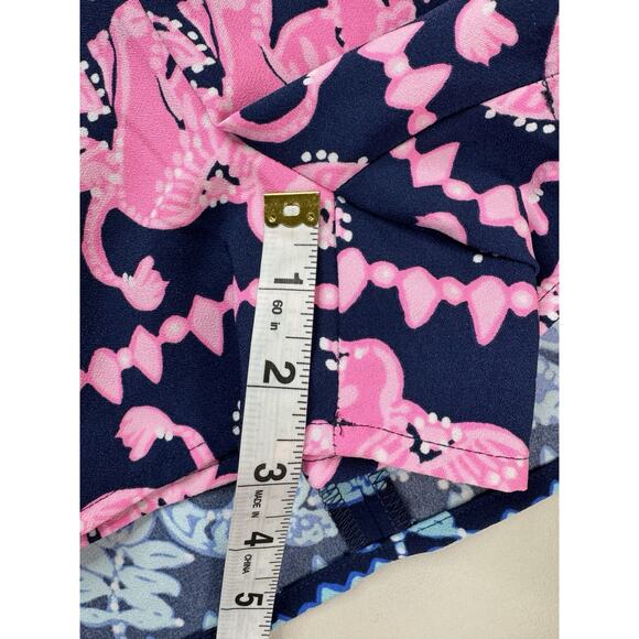 Lilly Pulitzer Blanca Stretch Romper Sz 2 High Tide Perfect Colorful Preppy - Picture 11 of 16